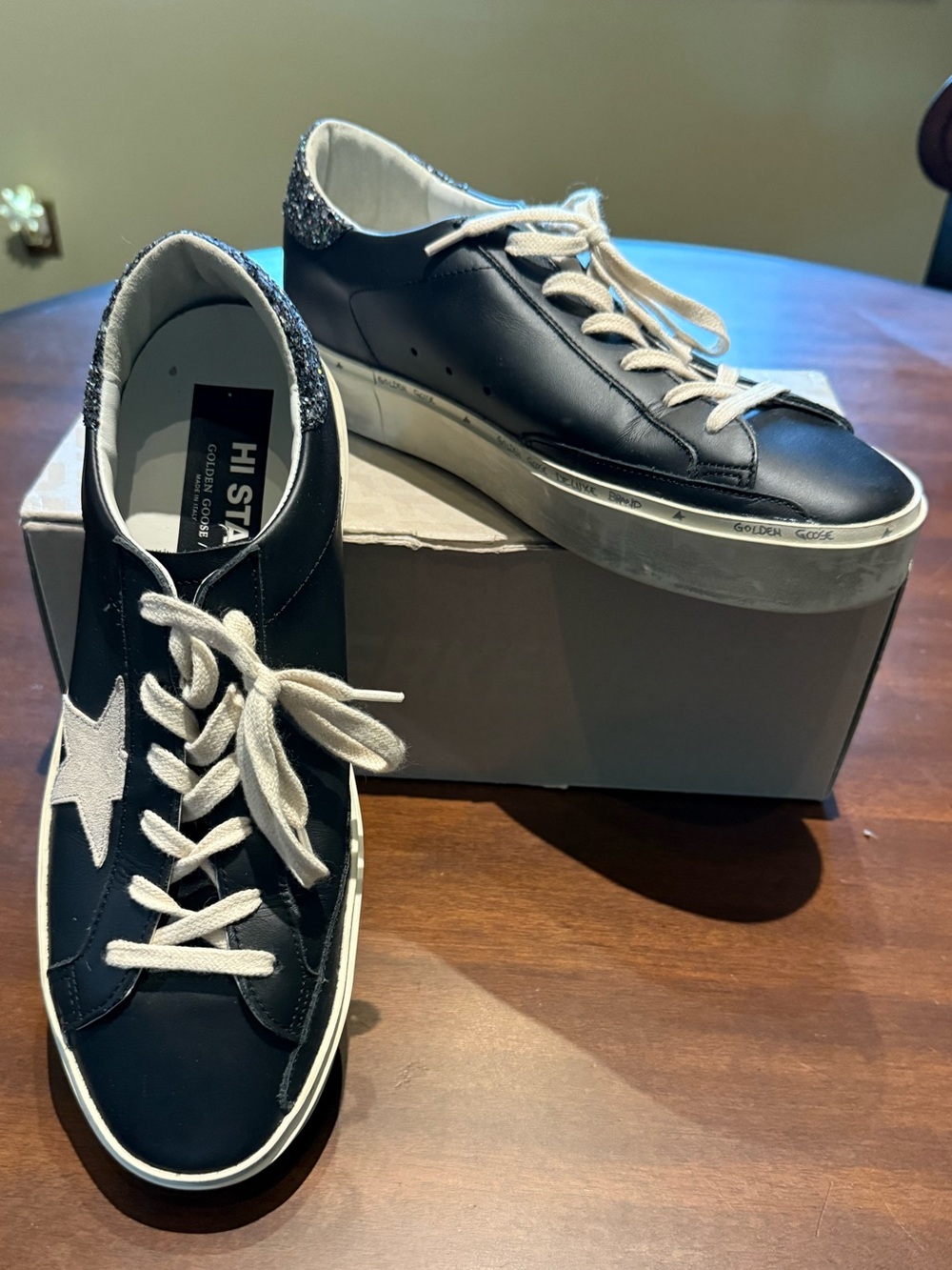 Golden Goose Hi Star Platform Sneaker Size 42 EU